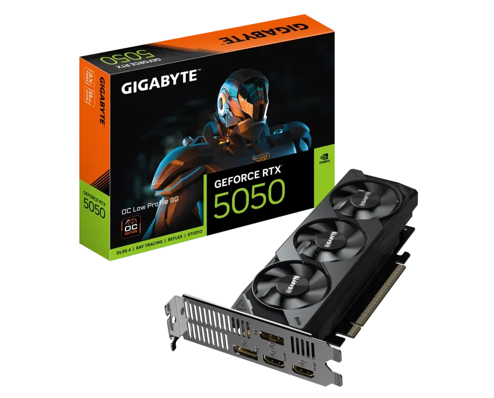 GIGABYTE выпустила GeForce RTX 5050 OC с тройным вентилятором