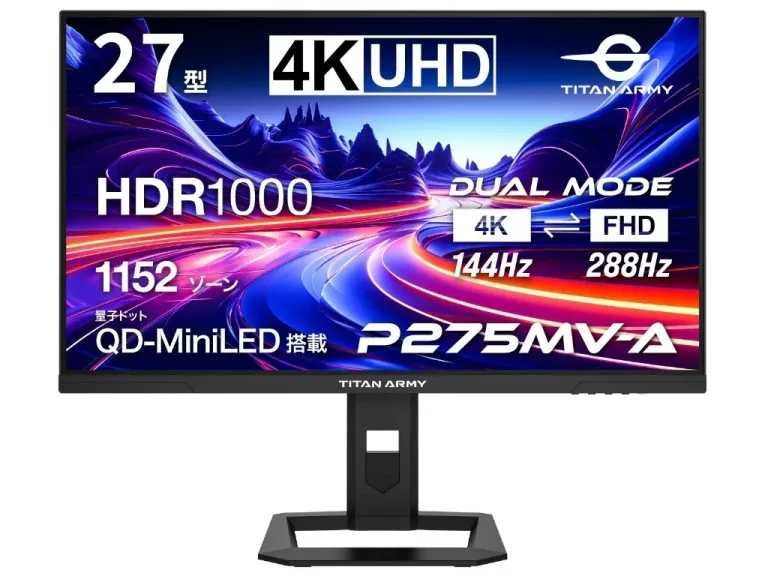 Анонсирован игровой 4K монитор Titan Army P275MV-A с Quantum Dot и Mini-LED