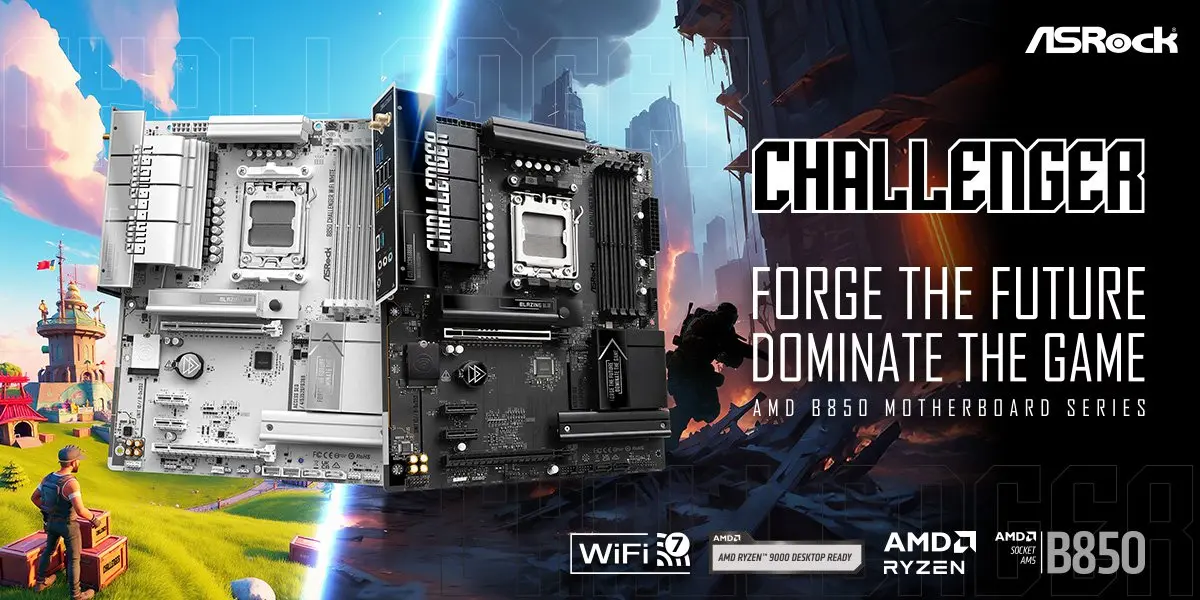 Материнская плата ASRock B850 Challenger Series – PCIe 5.0 ×4 M.2 и Wi‑Fi 7