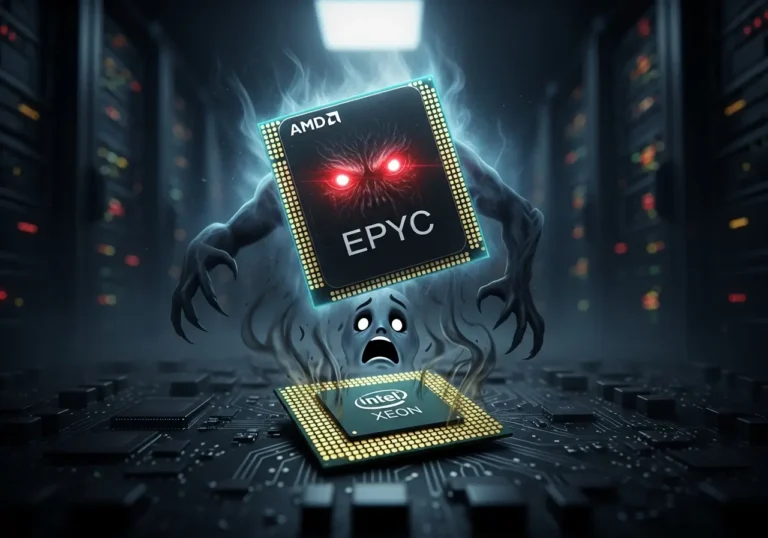 Доля AMD в серверных CPU выросла с 2% до 36.5% и может обогнать Intel