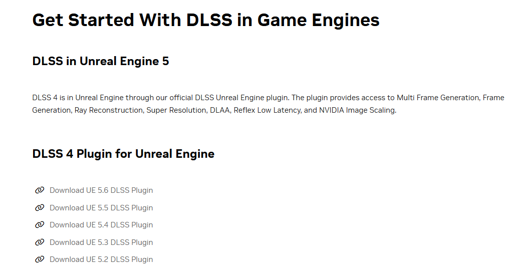 NVIDIA официально выпустила плагин DLSS 4 для Unreal Engine 5.6