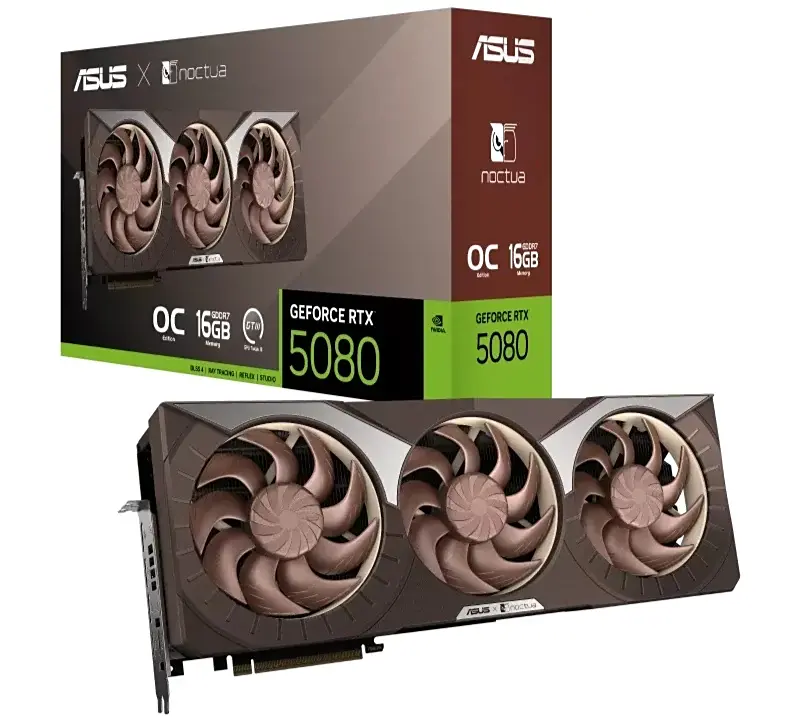 ASUS RTX 5080 Noctua OC Edition: характеристики и габариты GPU третьего поколения