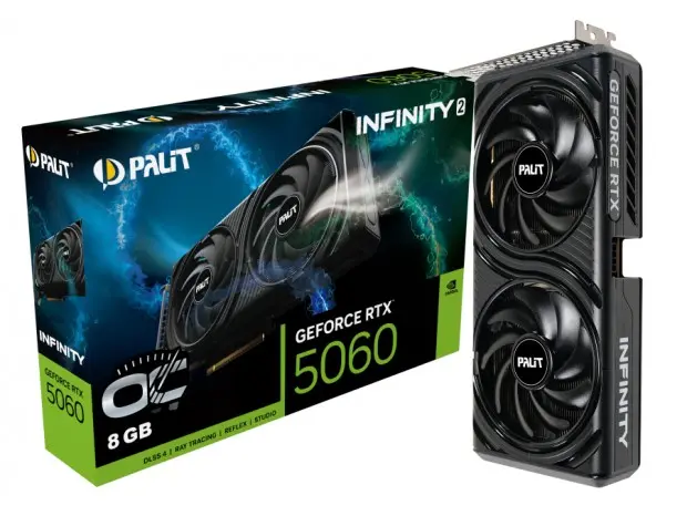 Palit GeForce RTX 5060 Infinity 2 OC — выпущена Palit GeForce RTX 5060 Infinity 2 OC — выпущена