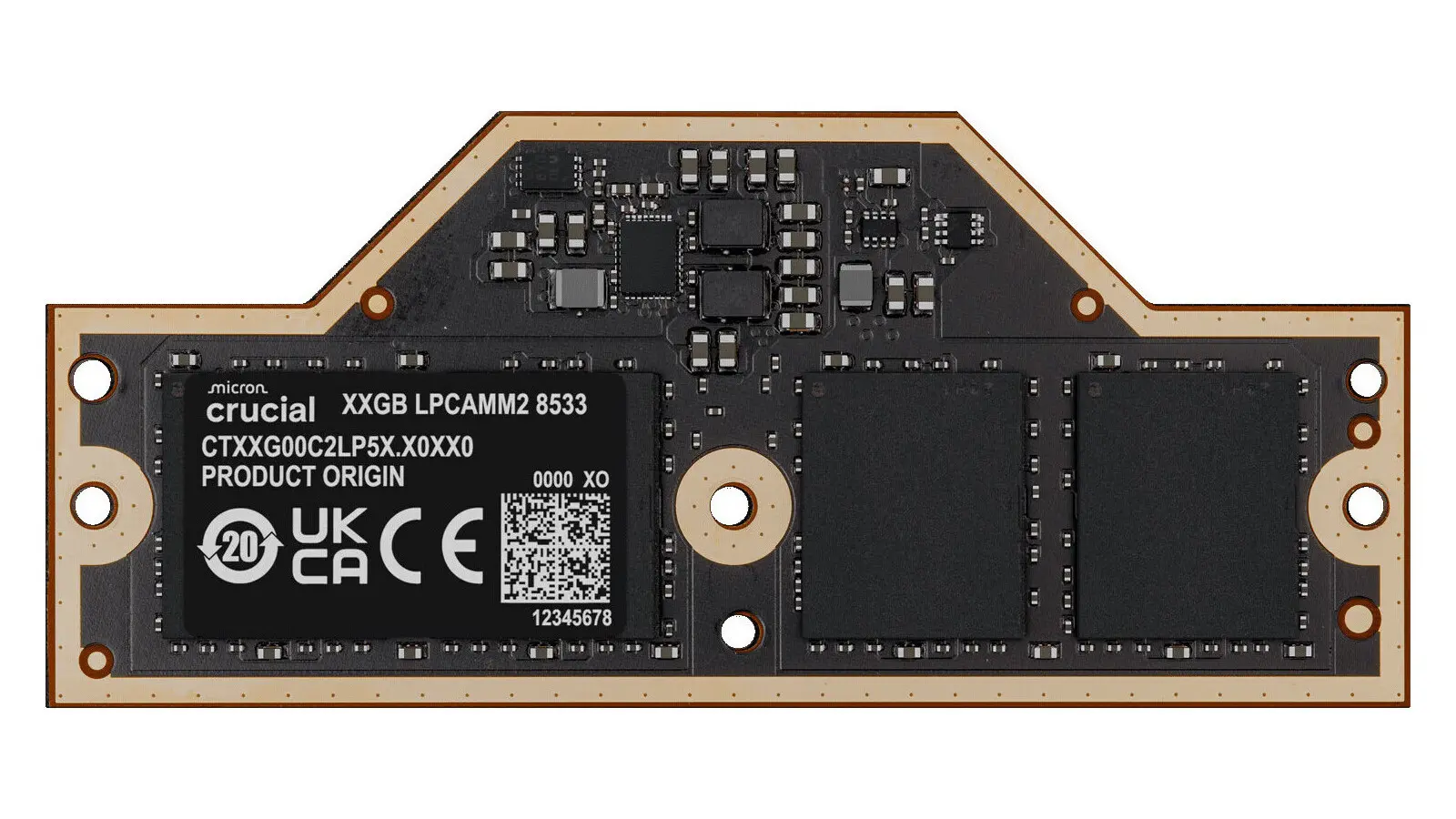 Crucial представила память LPCAMM2 с рекордной производительностью 8,533MT/s 1 Crucial LPCAMM2 memory module