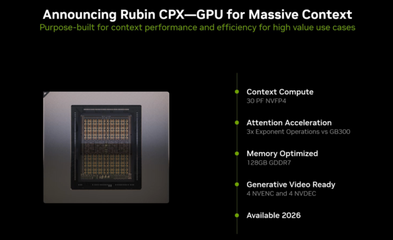 NVIDIA Rubin CPX GPU представлена на AI Infra Summit 2025