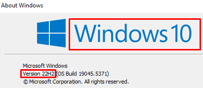 Проверка версии Windows — команда winver
