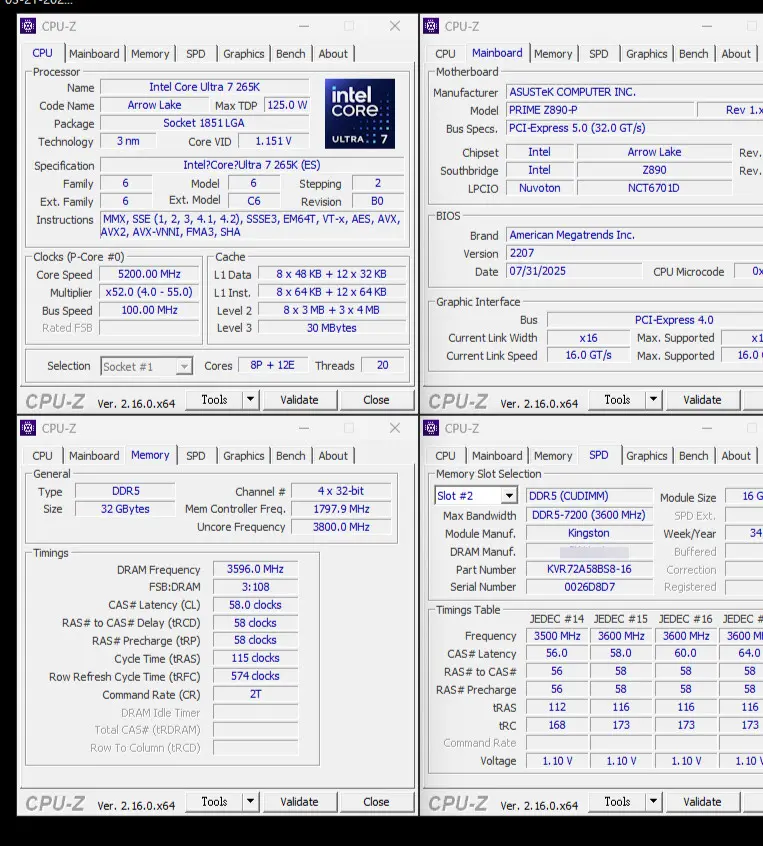 Процессор Intel Core Ultra 7 265K