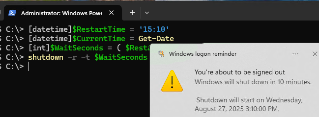 Настройка автоматической перезагрузки и выключения Windows через Планировщик заданий