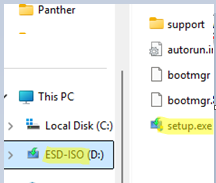 Обновление сборки Windows 11 через setup.exe с установочного ISO