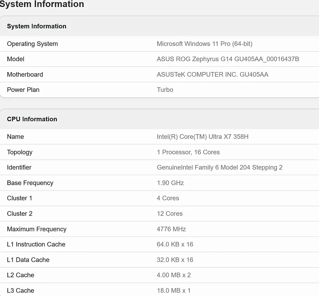 Тесты производительности Intel Core Ultra X7 358H