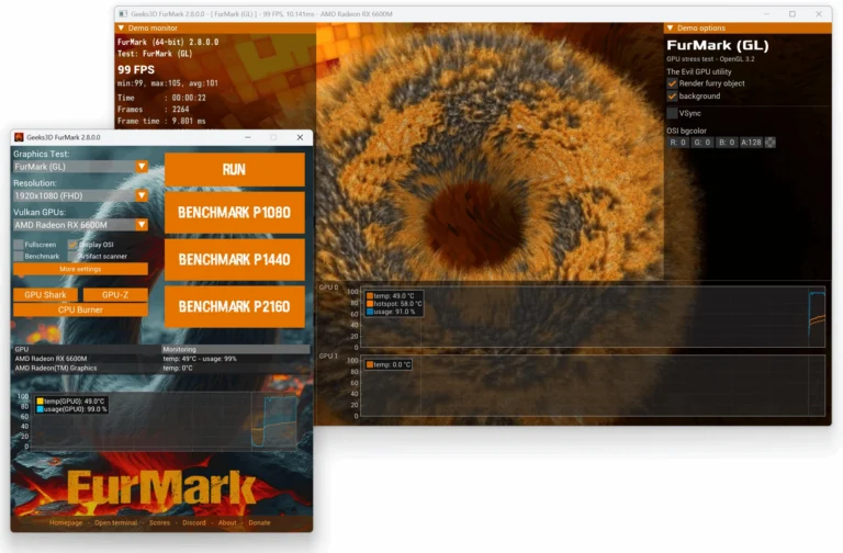 Загрузка FurMark v2.10.0