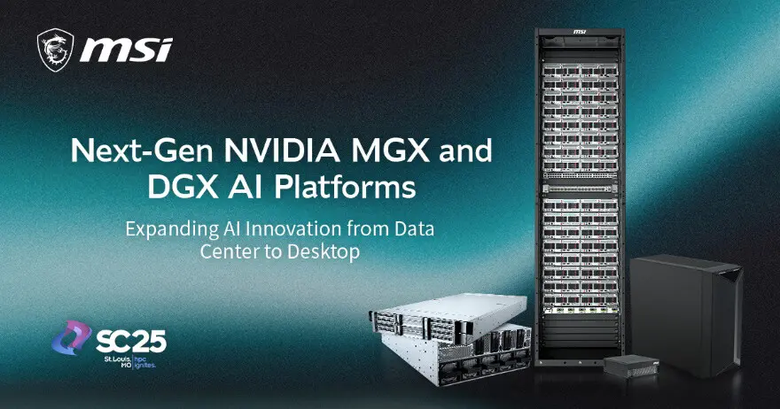 MSI представила системы нового поколения на базе NVIDIA MGX и DGX AI
