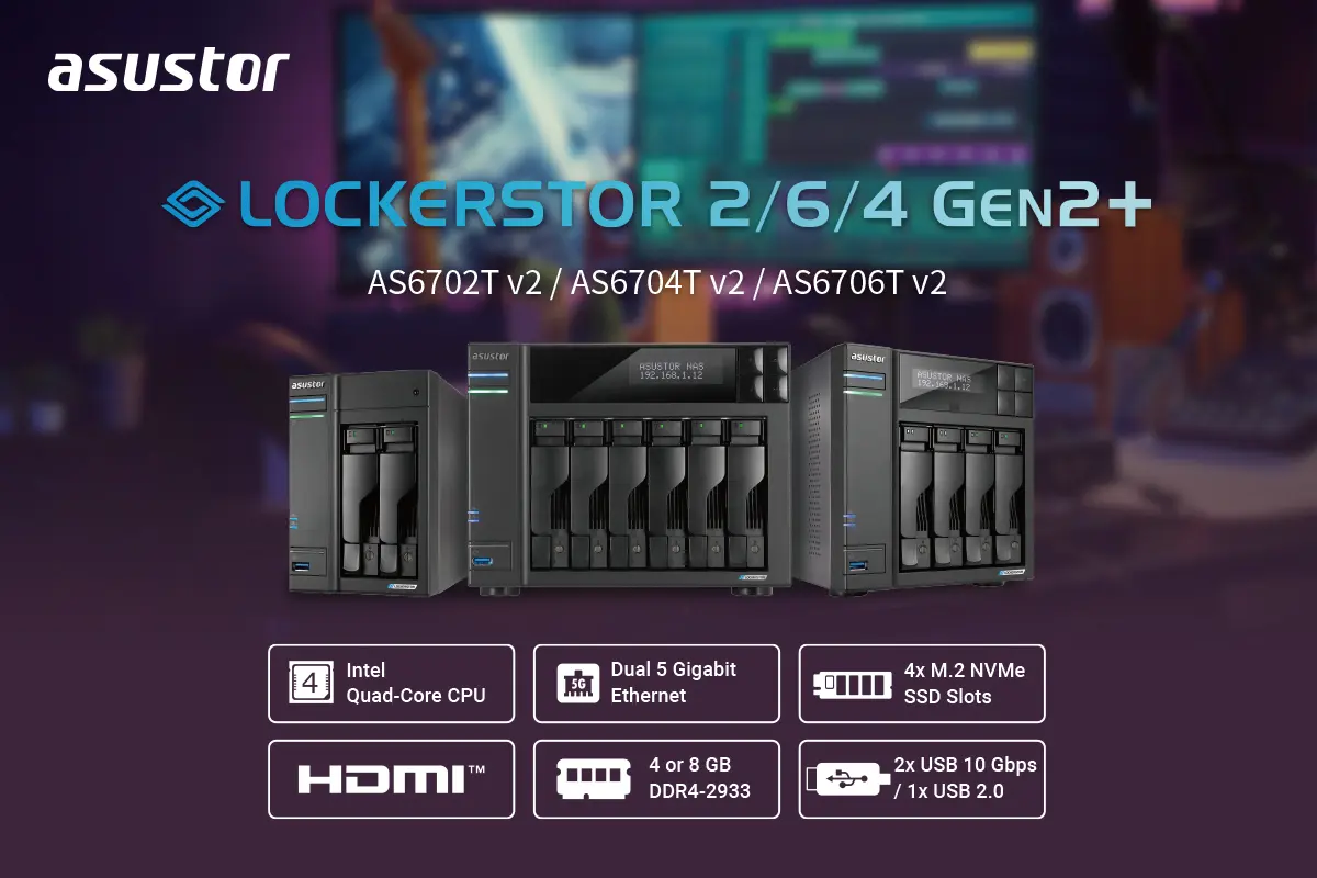 ASUSTOR представила Lockerstor Gen2+ NAS с Dual 5 GbE и 10 Гбит/с