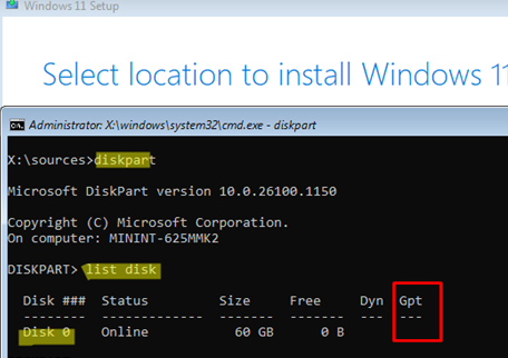 diskpart - проверка таблицы разделов