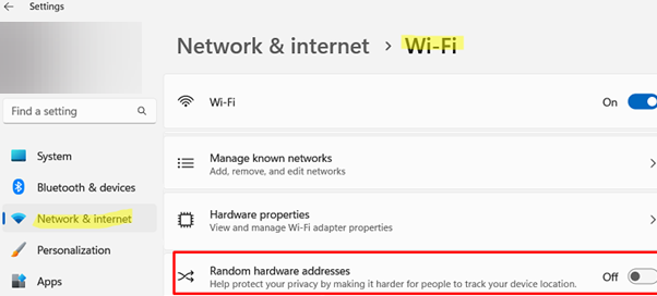Включение и отключение случайного аппаратного (MAC) адреса для Wi-Fi в Windows: пошаговое руководство