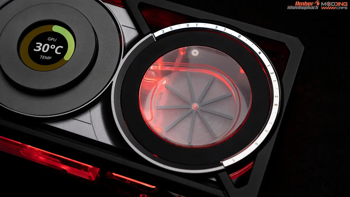 Дизайн видеокарты с водоблоком Modding Cafe