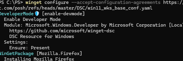 Автоматизация Развертывания Программ и Настроек с WinGet Configure (DSC) 6 winget configure with yaml in URL