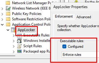 Enable AppLocker policy